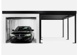 GARDEON® Garage mit Hörmann Garagentor, Fenster und Carport rechts